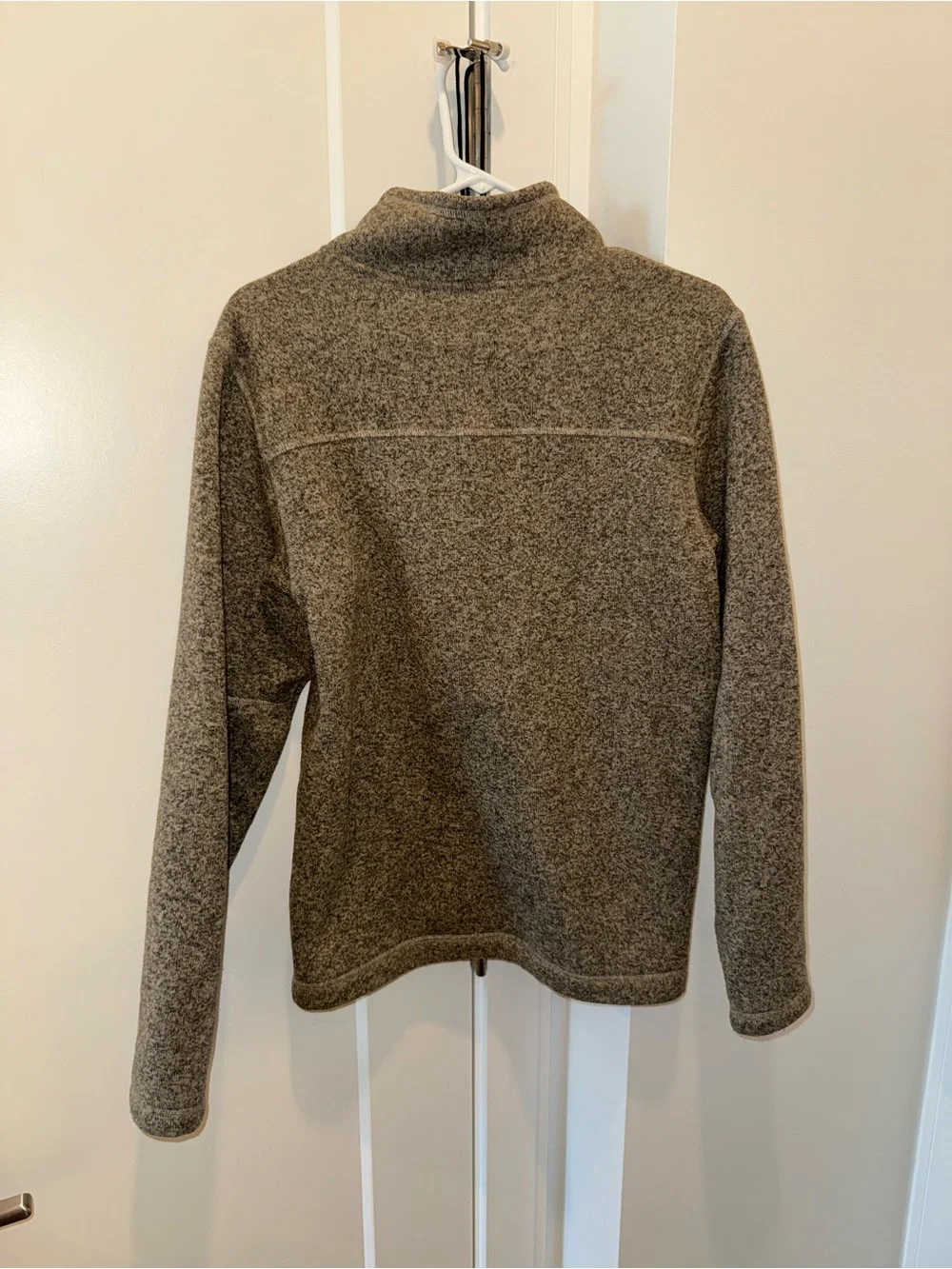 The North Face Men's Heathered Brown Quarter-Zip Fleece Pullover